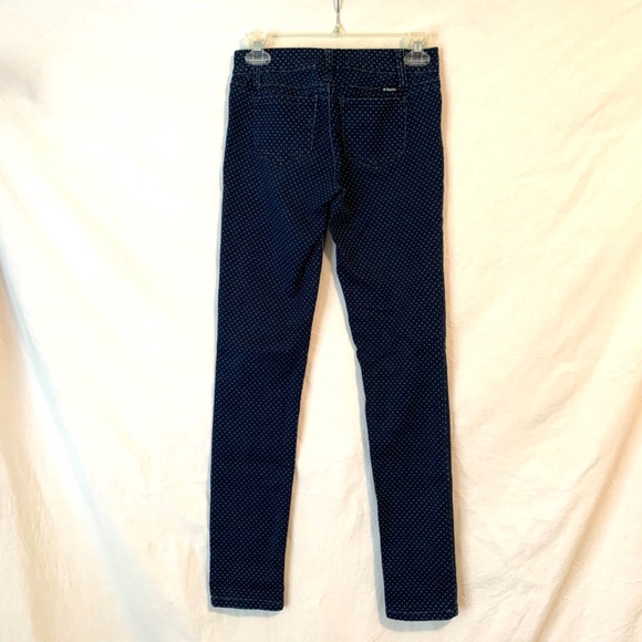 Tractor Girls Blue Polka Dot Stretch Jeggings Size 16 - Picture 5 of 8